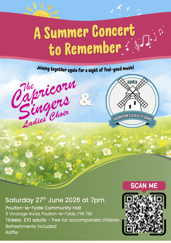 Saturday 27th June 2026 - Concert with Thornton Cleveleys Band